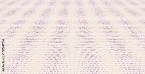 Data Clusters - Minimalist Binary Grid with Shifting Tonal Density. Perspective.