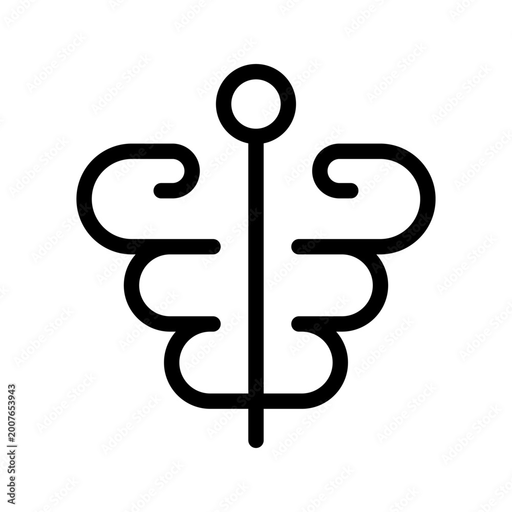 Obraz premium Elegant Caduceus Medical Symbol Icon Pack for Healthcare, Pharmacy and Hospital Branding