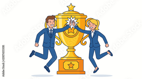 Fotografija king of queen victoria, people, vector, woman, boy, teamwork, success, sport, ic