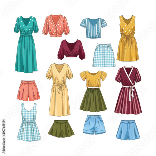 Vintage-Inspired Women's Dresses & Skirts Set