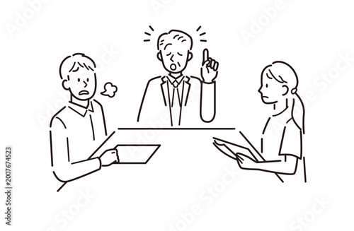 終わらない会議にうんざりする社員