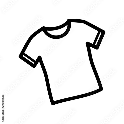 Minimalist black t-shirt icon isolated on white background vector design