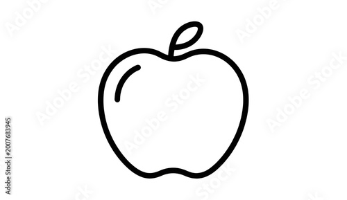 vector illustration of an apple on white background