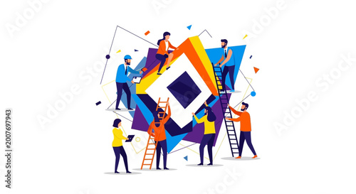 People working together puzzle.