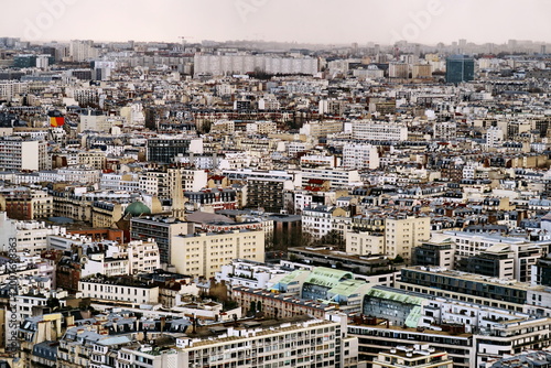 Paris. Immeubles. Vue du haut de la Tour Eiffel.
