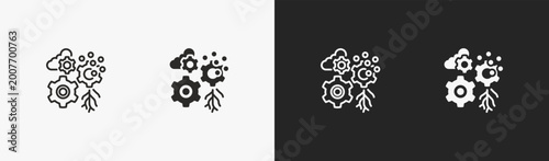 Tableau sur toile Set of adaptation icon in black and white collection
