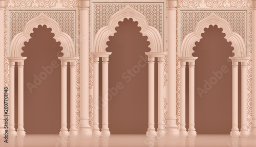 Fotografie Types of arches realistic composition background