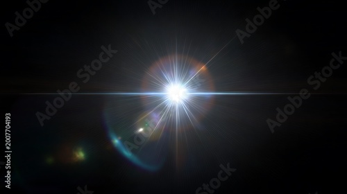 A sparkling light effect with lens flare.