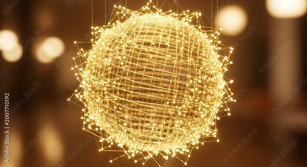 Obraz premium Glowing Sphere of Light - A Captivating Display.