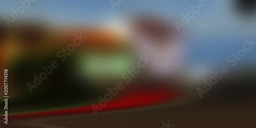 Bild auf Leinwand Abstract image capturing an indistinct blend of colors and shapes, suggesting a dreamlike and ethereal atmosphere