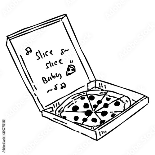 Tableau sur toile pizza in the box