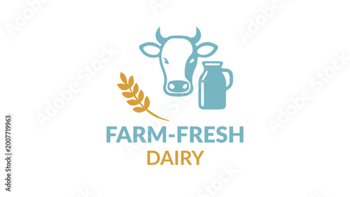 Farm Fresh Dairy Logo Design Template