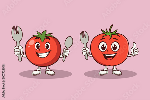 two funny tomatoes