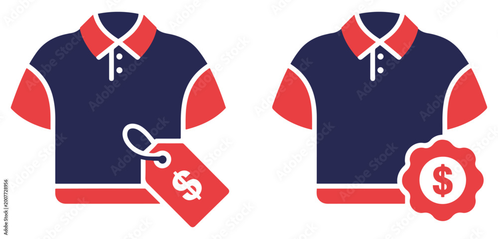 Fototapeta premium tshirt price tag icon
