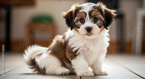Adorable Puppy Portrait - Happy, Playful, and Cute.