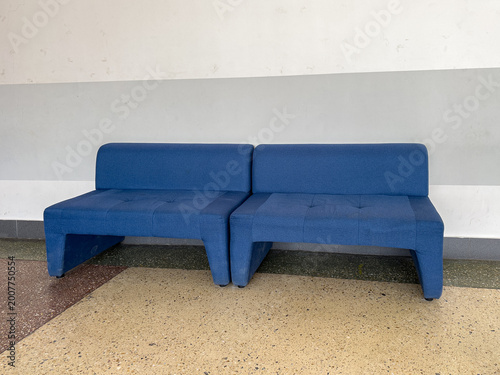 Stylish Blue Modular Seating Arrangement Perfect for Modern Interiors and Lounges, Providing Comfortable Spaces for Relaxation and Conversations