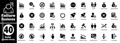 Foto Failure Business solid icons