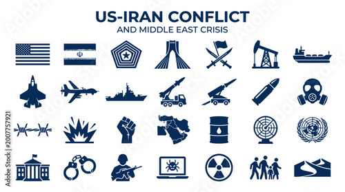 Фотография US Iran Conflict Middle East Crisis Geopolitical Tensions Symbols of War Diploma