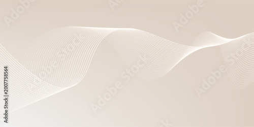Premium bstract background featuring smooth, flowing beige waves and delicate, modern