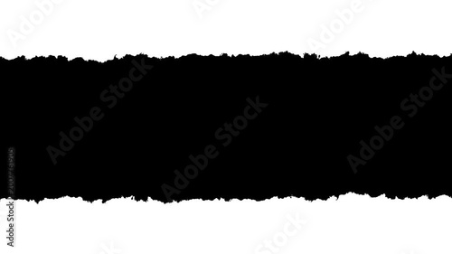 Stop motion torn black paper animation opening horizontally with green screen background. Ideal for DIY-style edits, title sequences, or creative visual transitions.