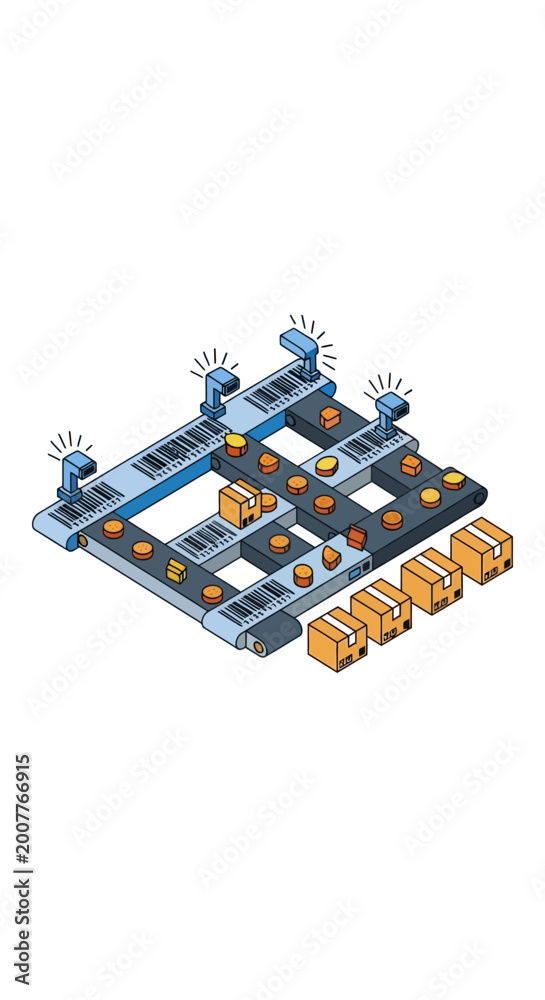 Obraz premium A futuristic factory with robotic assembly lines.