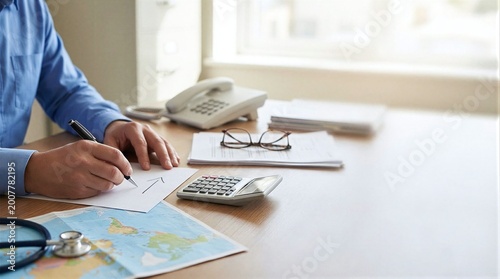 a close up of a person writing on a piece of paper