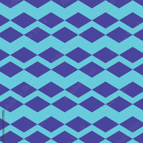 Abstract sky blue rhombus patter art.
