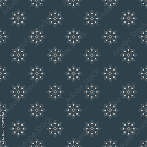 Geometric Starburst Ornament Repeating Pattern Textile Fabric Background