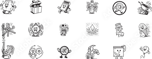 Cartoon Objects With Human-Like Expressions And Actions