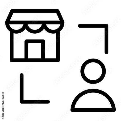 customer shopping vector icon