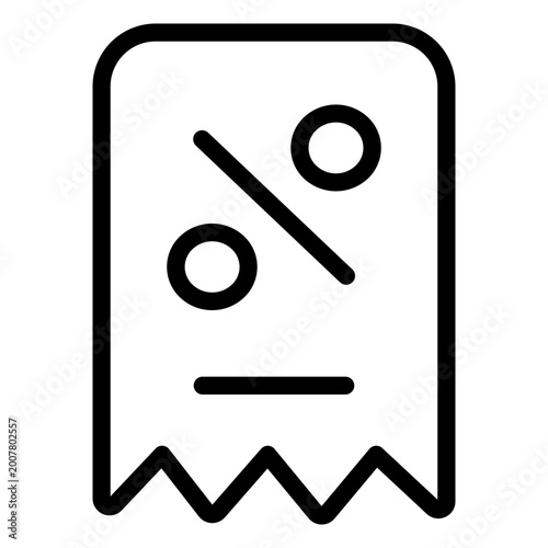Discount Invoice vector icon