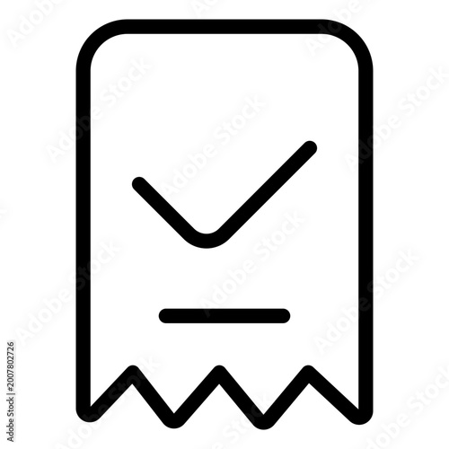 receipt vector icon