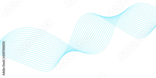 Foto Abstract blue blend wave lines and technology background