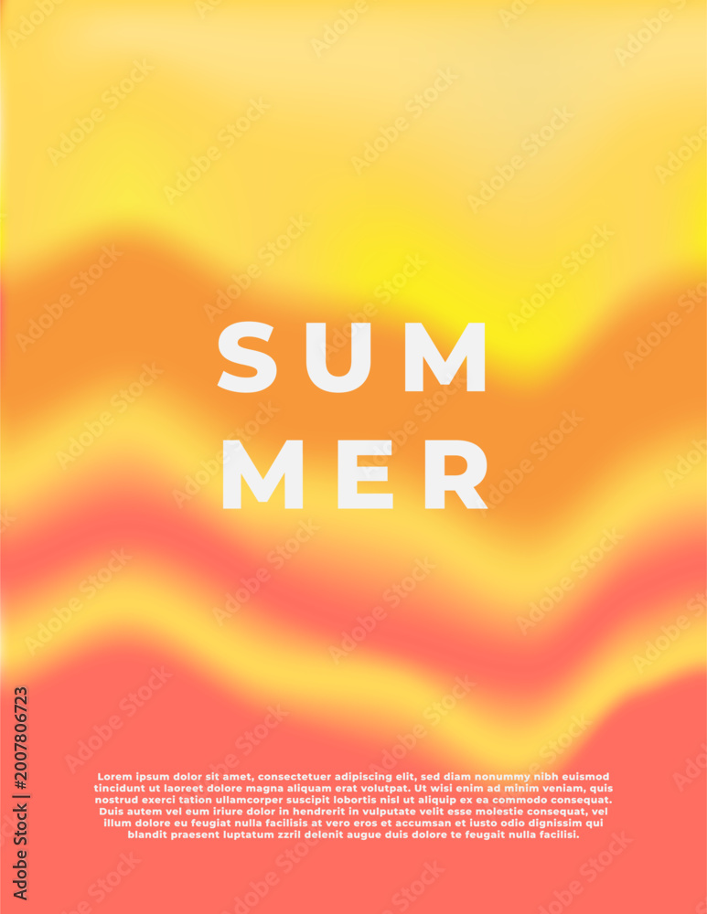 Obraz premium Summer Heat Wave Abstract Background with Warm Orange Yellow Gradient