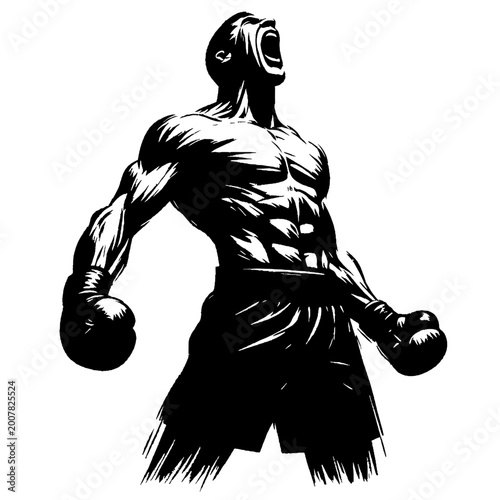 Angry boxer rage