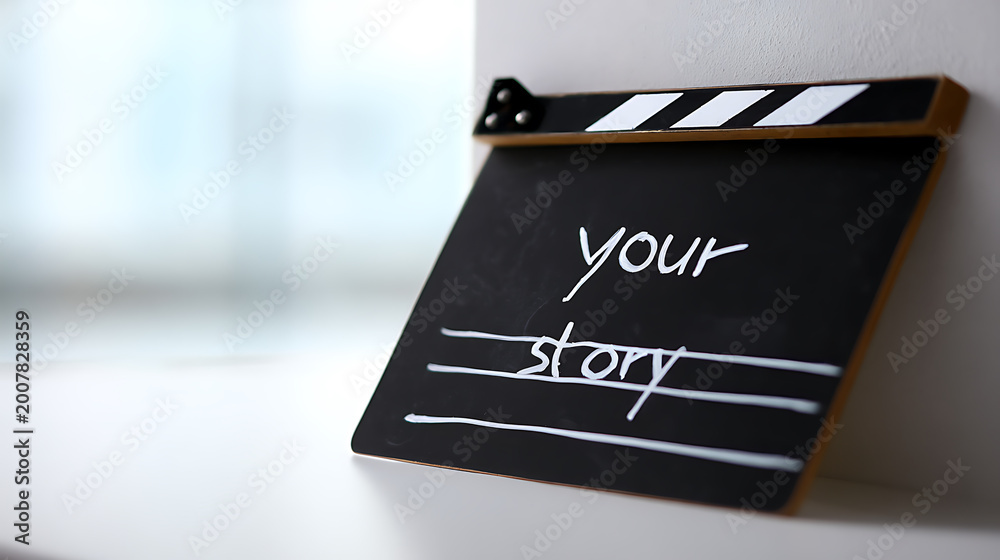 Naklejka premium Movie clapperboard with 
