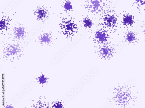 Foto Pointillist Dot Clusters Modern Abstract Background Art