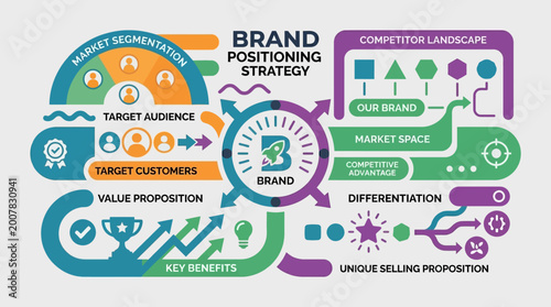 Photos Brand Positioning Strategy Business Infographic.