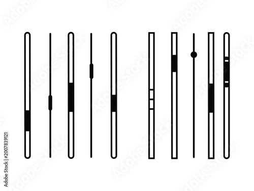 Εκτύπωση καμβά Slide scroll bar set