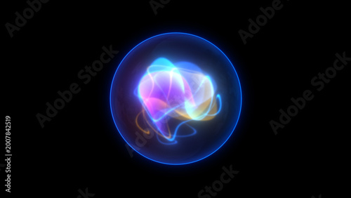 Pulsing Glowing Plasma Sphere Ai Voice Assistant Interface Ai Energy Orb, Artificial Intelligence, Virtual Assistants Like Siri for High-Tech or Futuristic Creative Projects