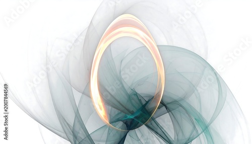 Abstract Digital Oval Design with Soft Gradient Background