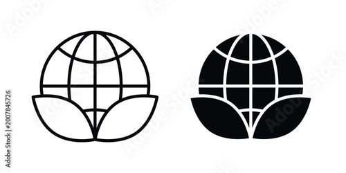 Bild auf Leinwand ECO friendly icon pack for web and apps design projects
