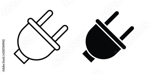 Quadro em tela Power plug icon pack for web and apps design projects