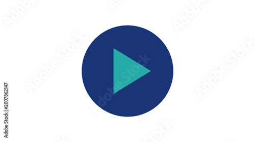 A dark blue circle with a teal play button inside Free Download A dark blue circle with a teal play button inside - GFXLoad