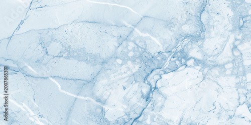 Slika na platnu Soft blue marble texture, watercolor wash, translucent veins, icy pastel tones, organic stone patterns, subtle fluid details, minimal abstract background design vector