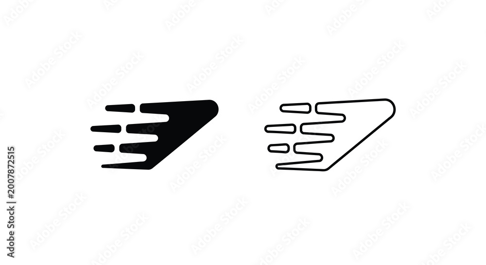 Fototapeta premium Two versions of a stylized comb icon black fill and white outline