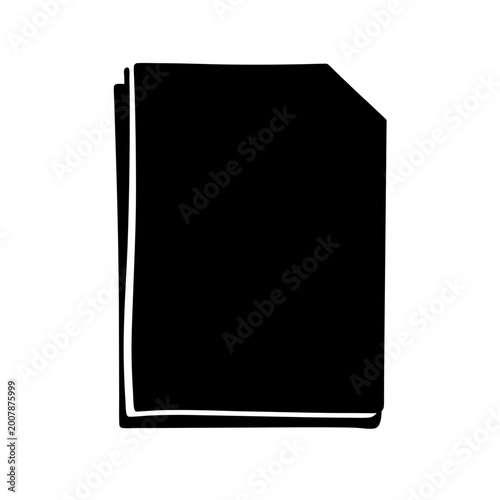 Free Download blank black document folder icon flat design vector illustration - GFXLoad