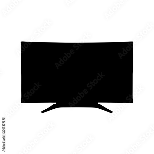 modern empty smart tv screen flat design vector illustration
