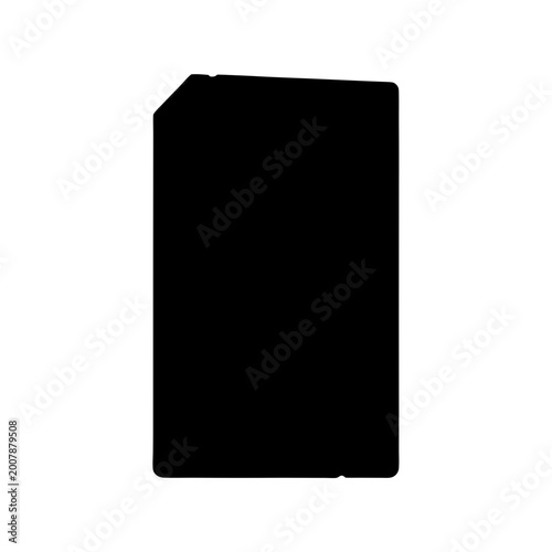 minimalist black solid state drive ssd flat design vector illustration