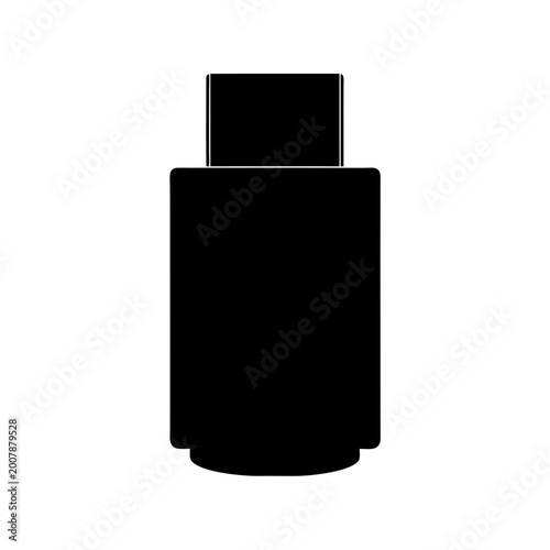minimalist usb flash drive flat design vector illustration